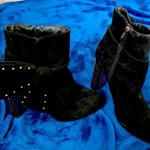Italiana Black 3inch heel booties